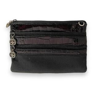 Brighton Multi Pocket Clutch Crossbody Shoulder Bag Black
